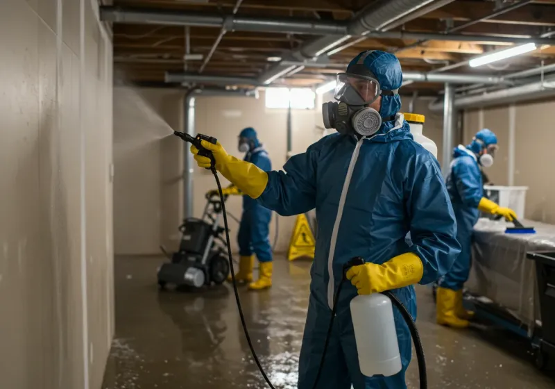 Basement Sanitization and Antimicrobial Treatment process in Fremont, IN